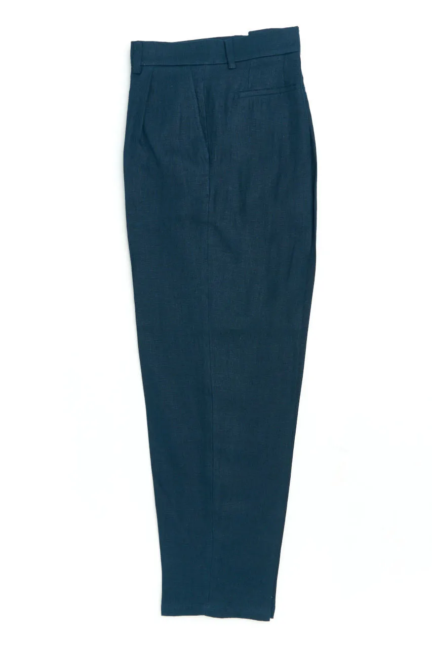 Salvatore Piccolo Pants Marcello BMN18 Linen Navy