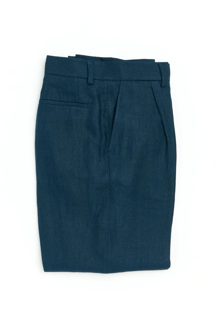 Salvatore Piccolo Pants Marcello BMN18 Linen Navy