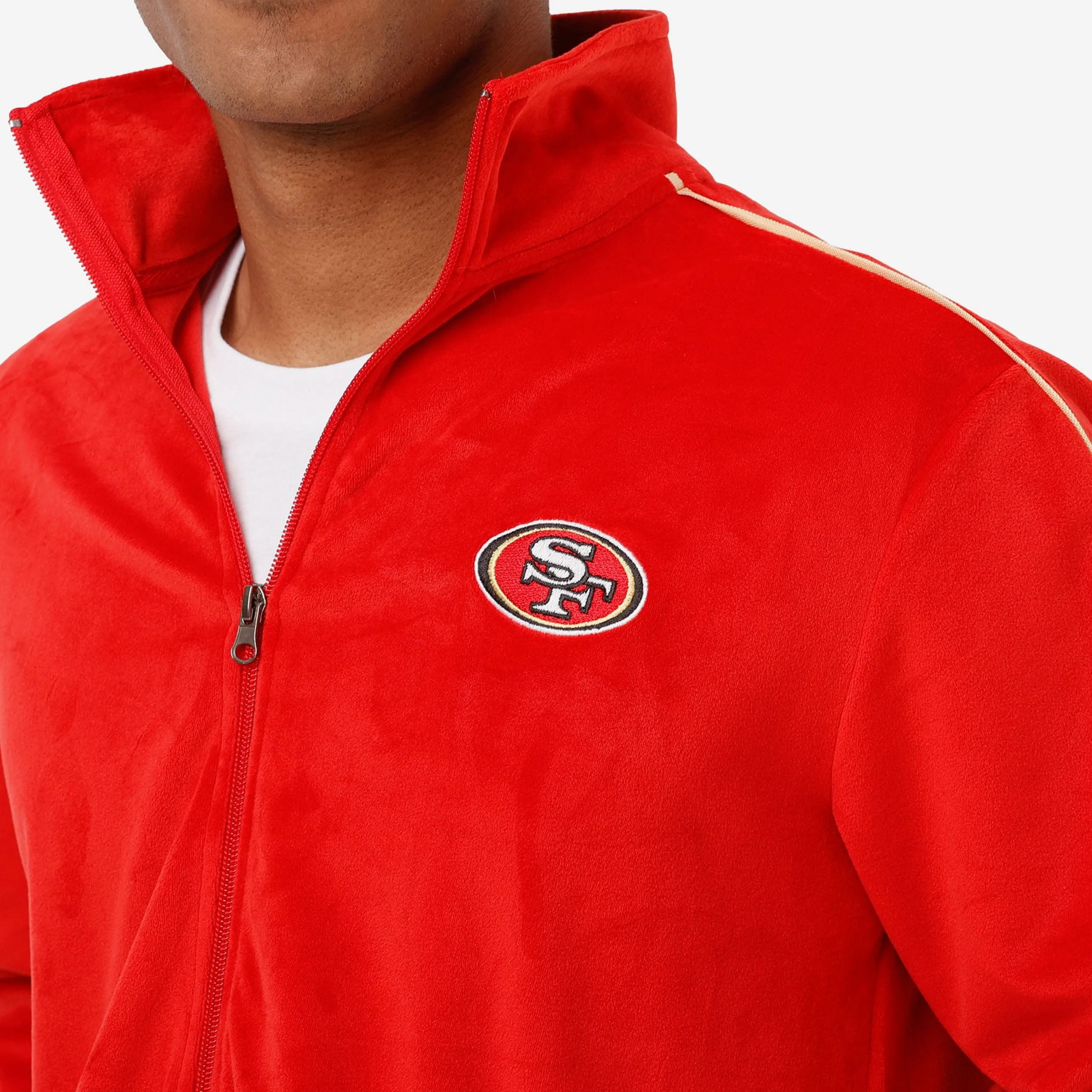 San Francisco 49ers Velour Zip Up Top