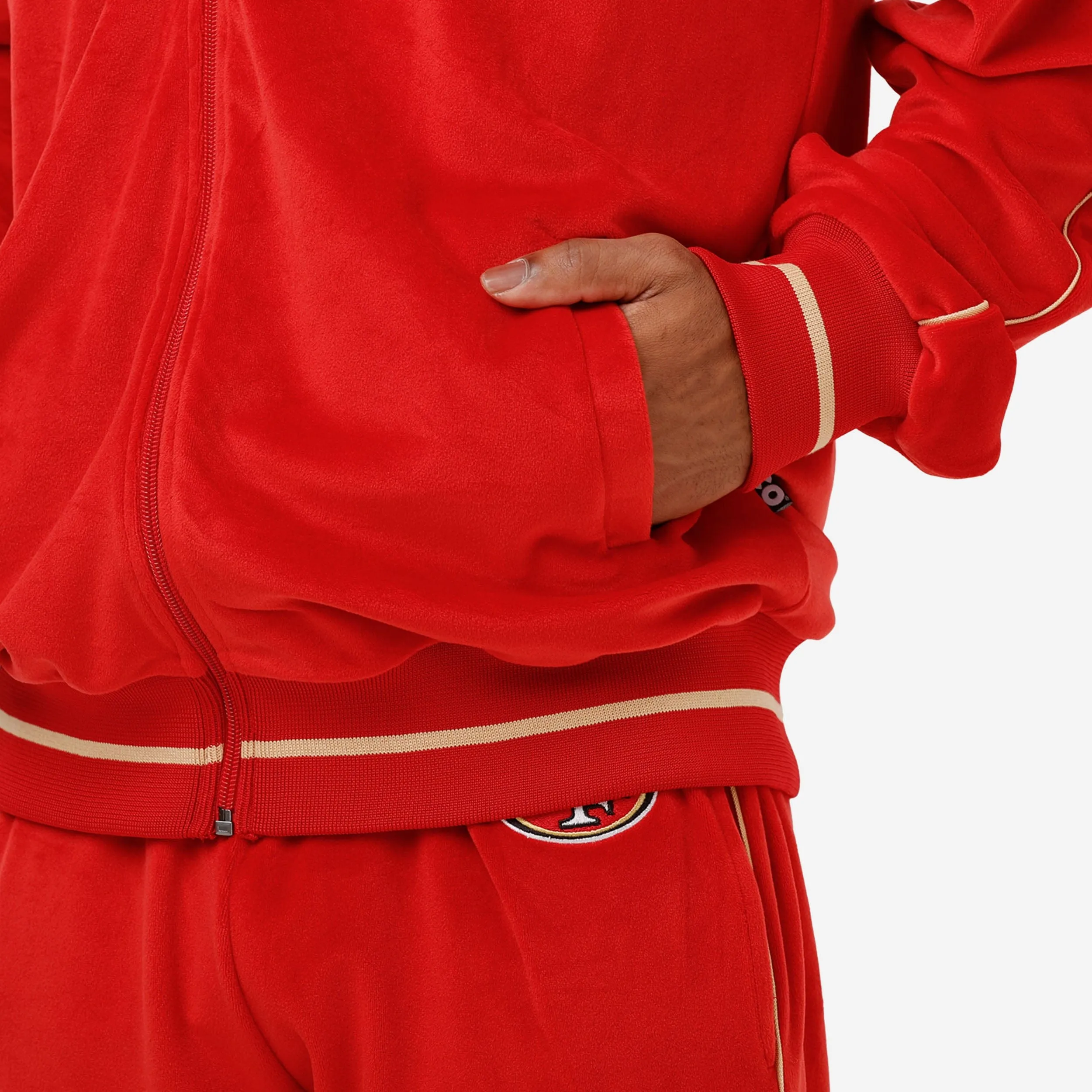 San Francisco 49ers Velour Zip Up Top