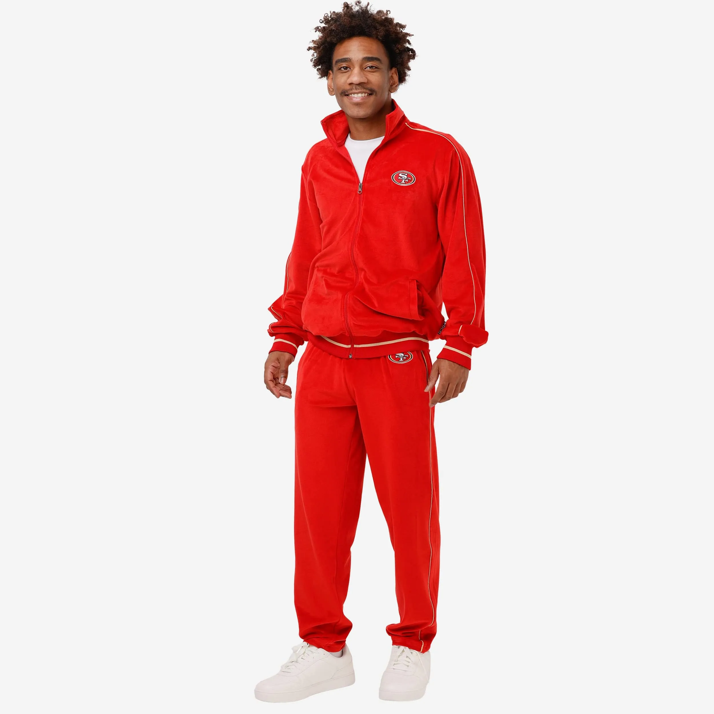 San Francisco 49ers Velour Zip Up Top
