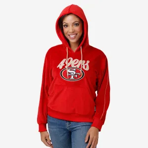 San Francisco 49ers Womens Velour Hooded Sweatshirt