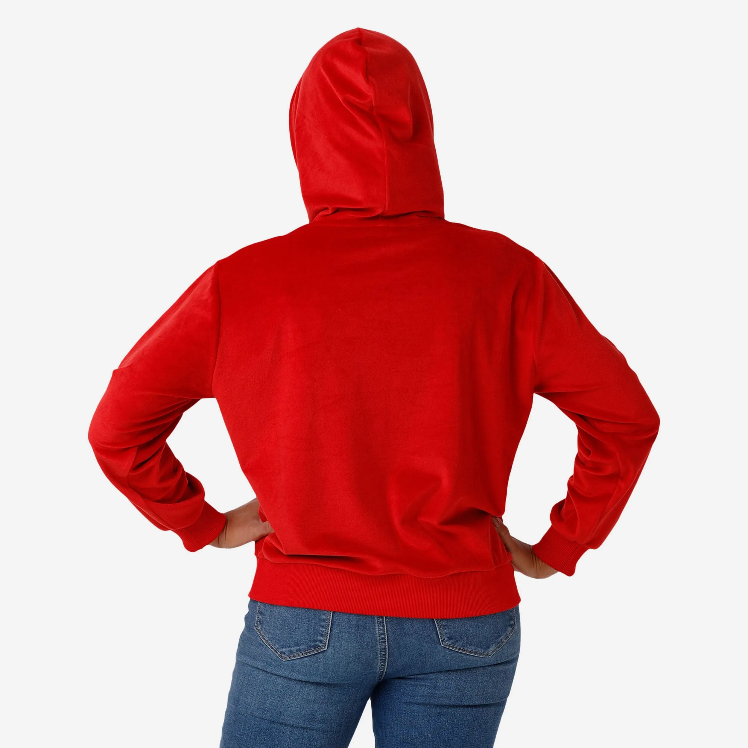 San Francisco 49ers Womens Velour Hooded Sweatshirt