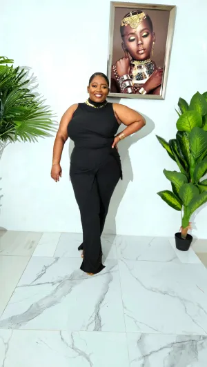 Sana 2PC Pants Set|| Black