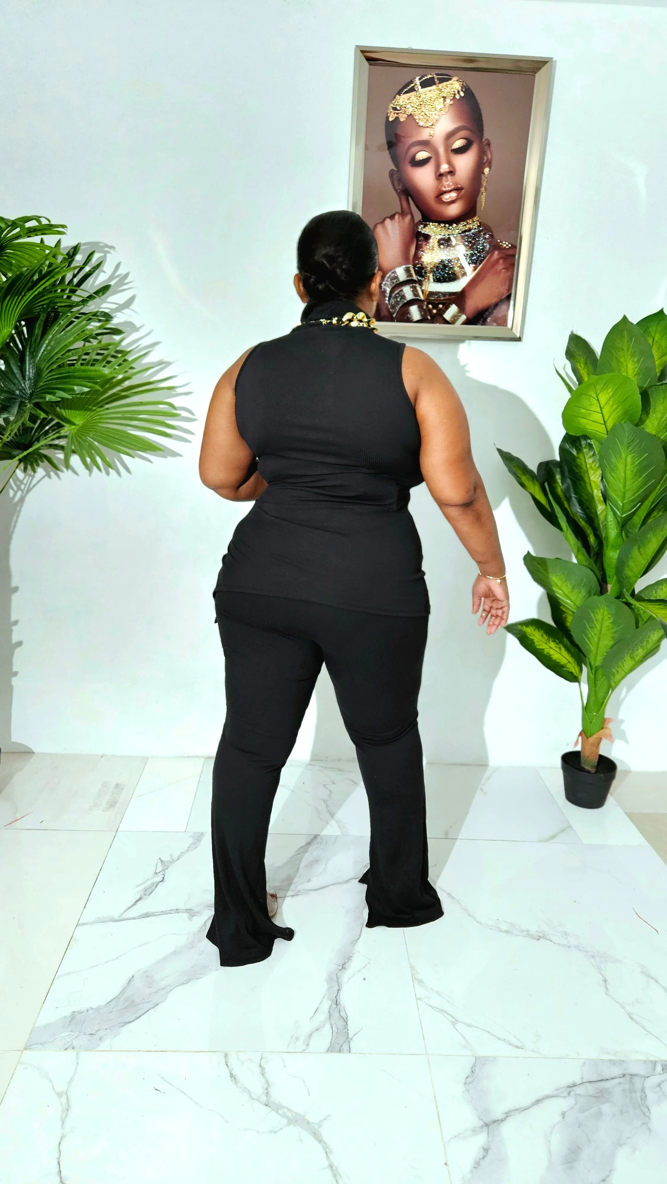 Sana 2PC Pants Set|| Black