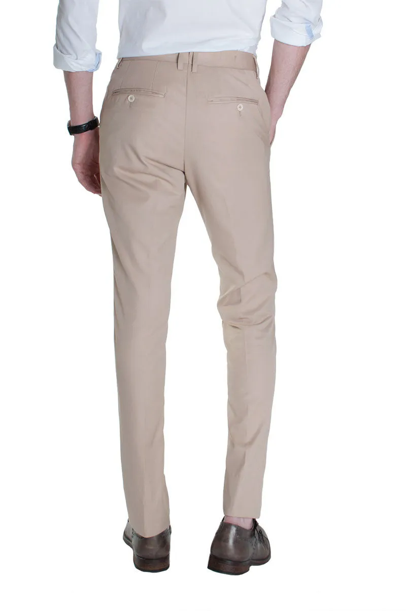 Sand Cotton Dress Pants