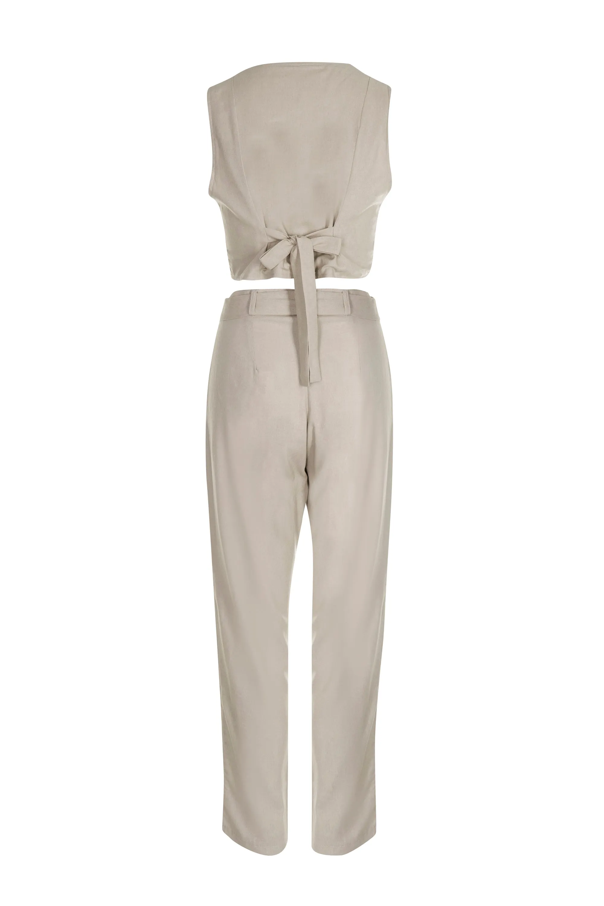 Sand - Linen waistcoat
