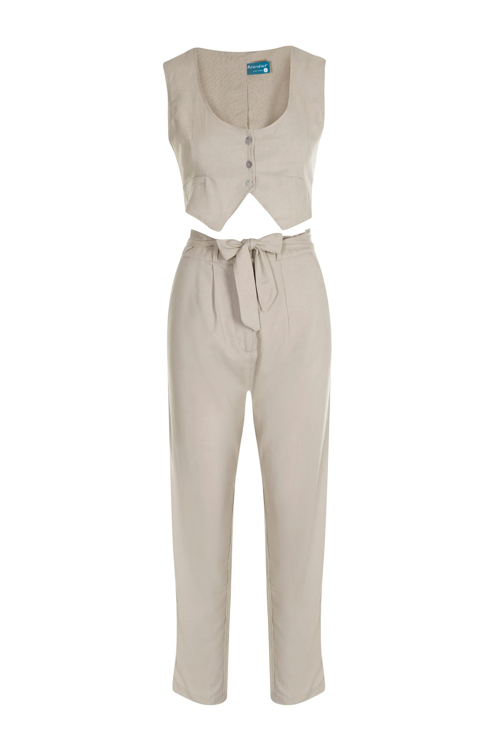 Sand - Linen waistcoat