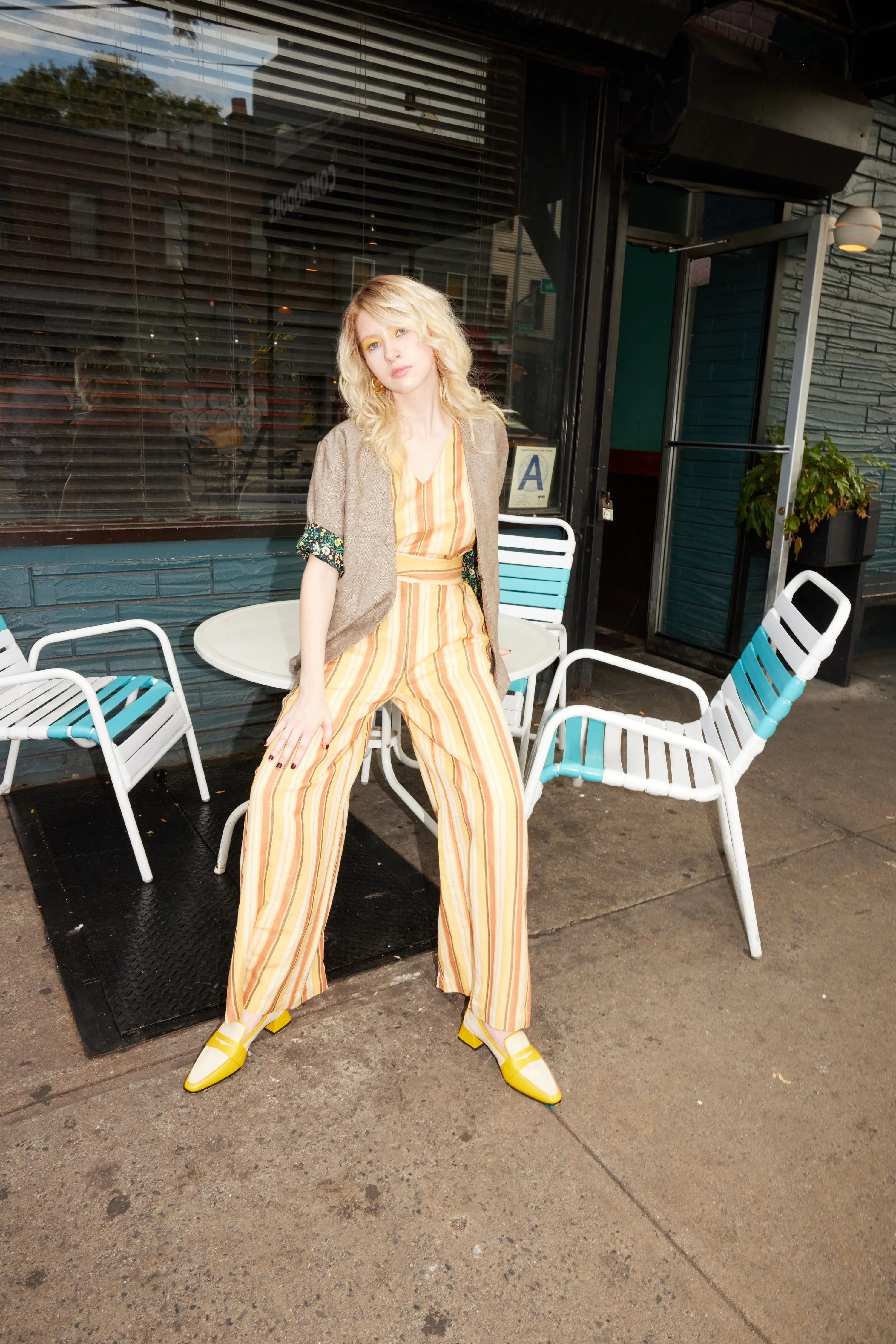 Sandra Jacket in Linen Herringbone