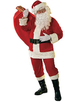 Santa Suit Velour Size Xl