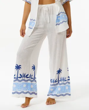 SANTORINI SUN PRINTED PANT - BLUE