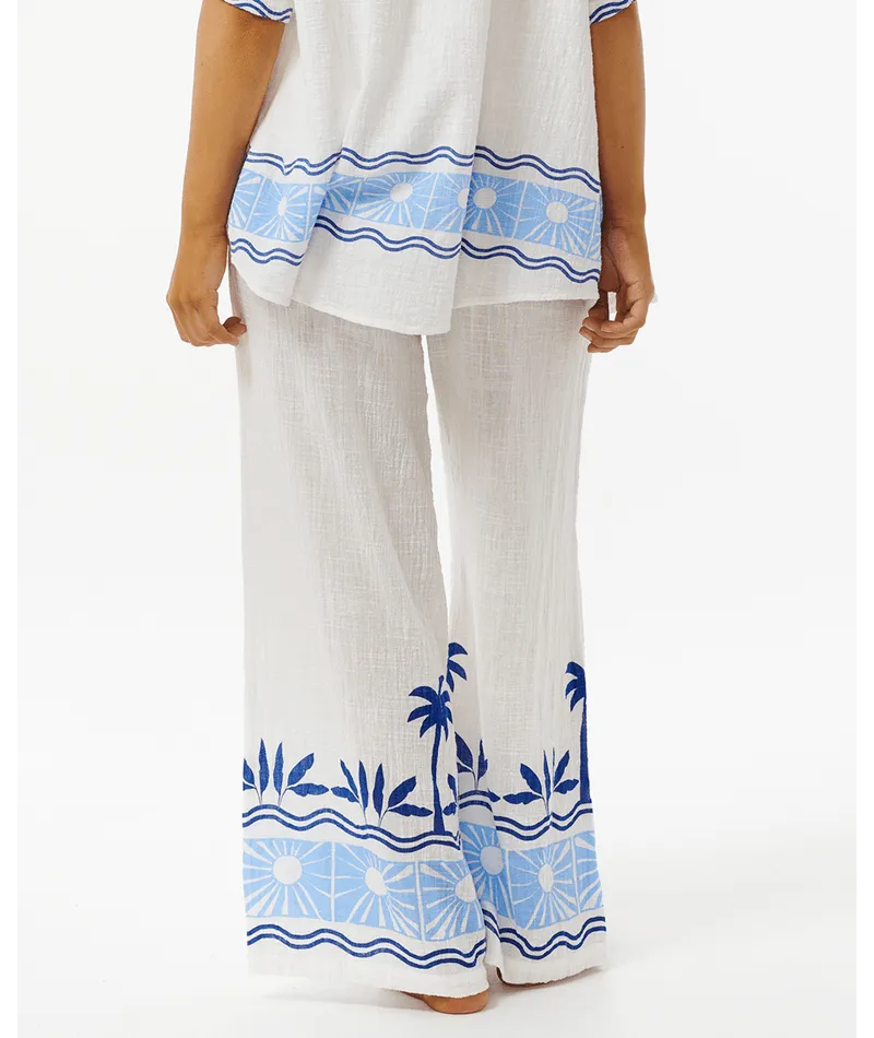 SANTORINI SUN PRINTED PANT - BLUE