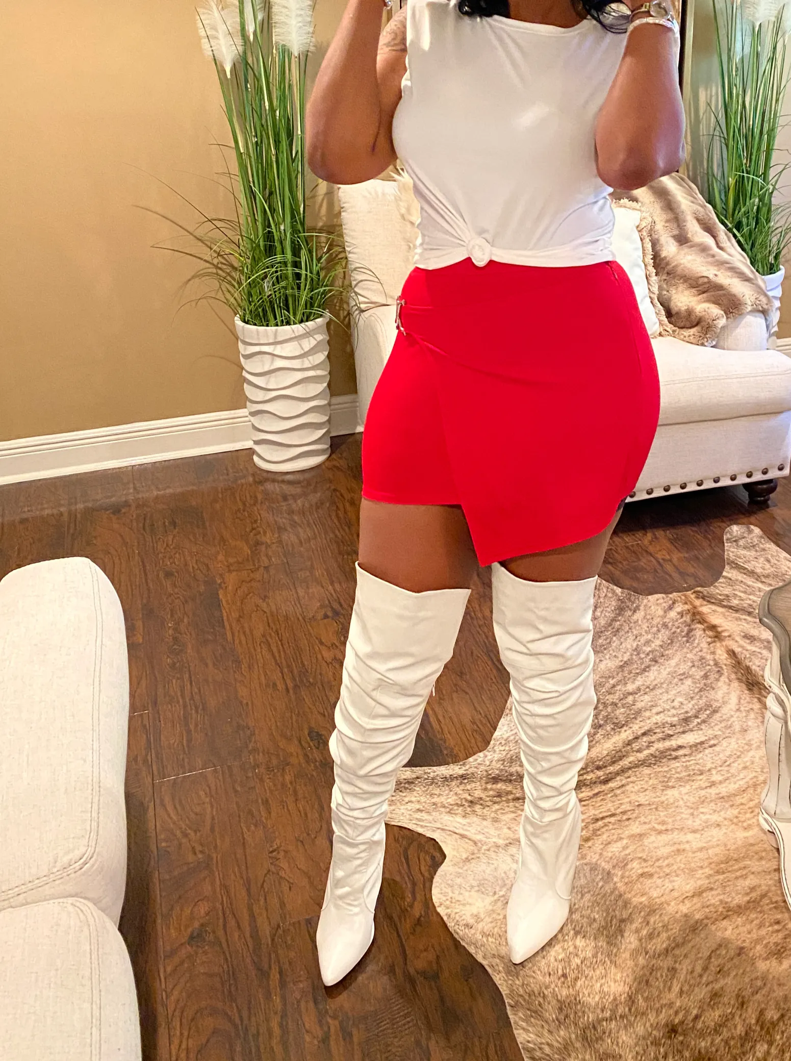 Say Red Mini Skirt
