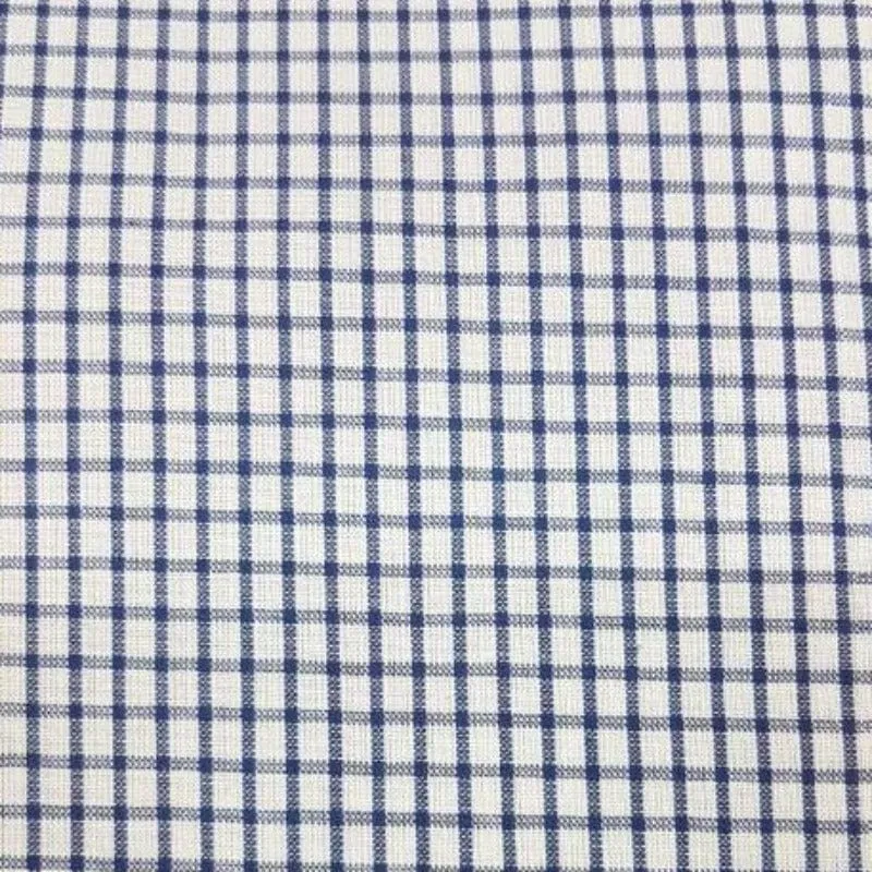 School Checks Fabric Blue