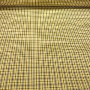 School Checks Fabric Yellow