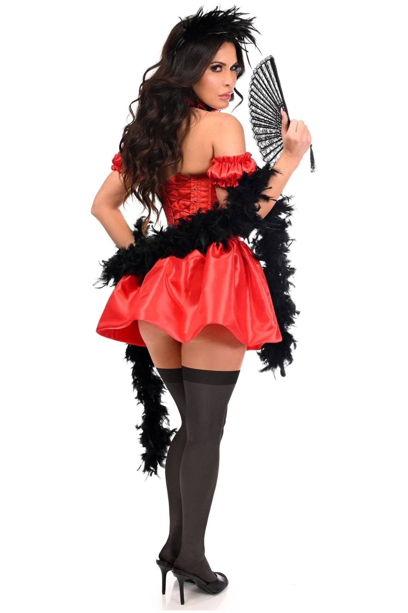 Seductive 5 PC Corseted Saloon Dress Costume