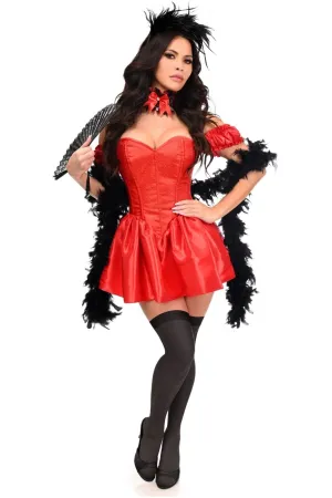 Seductive 5 PC Corseted Saloon Dress Costume