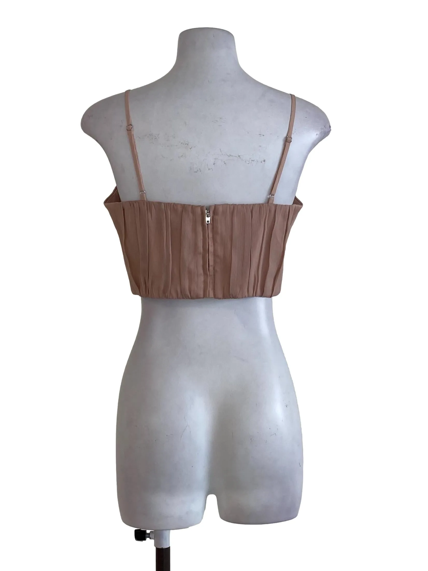 Sepia Lace Crop Top