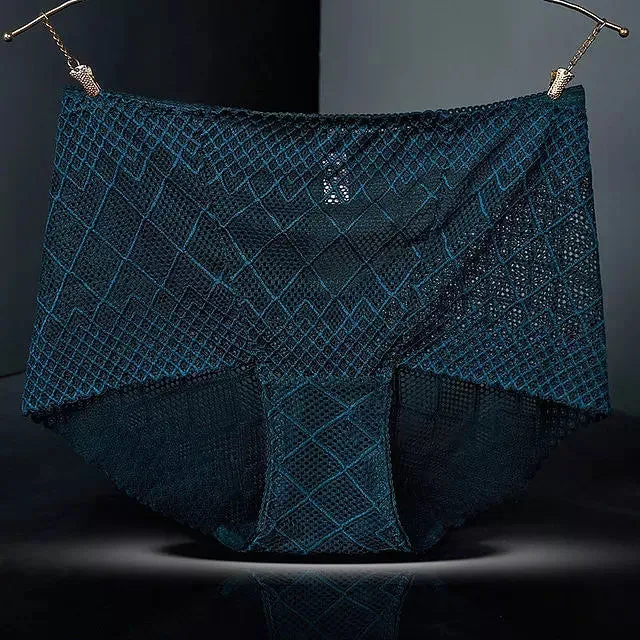 Sexy Lace Mesh Silk Cotton Briefs