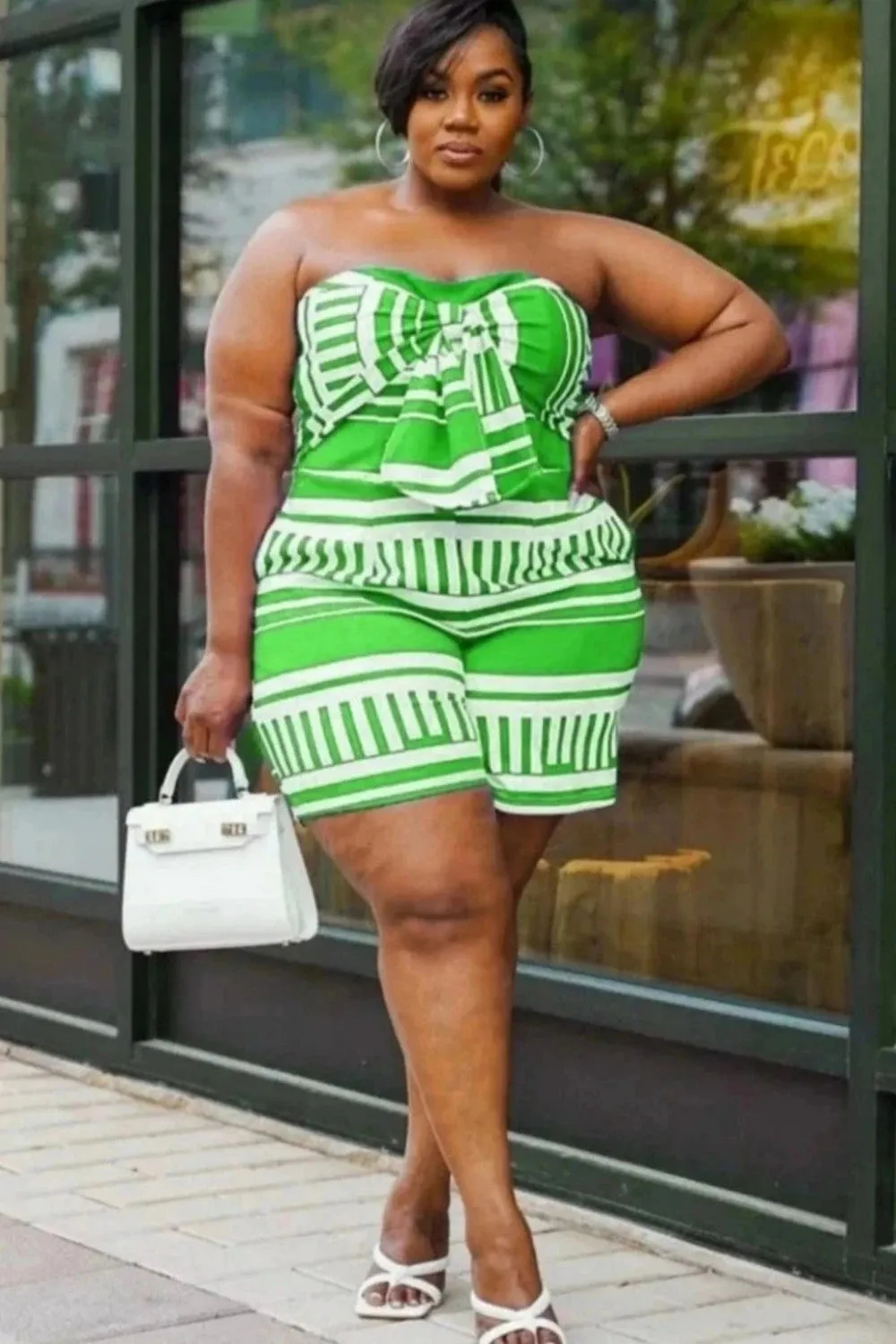 Sexy Plus Size Stretchy One-Piece Romper for Women