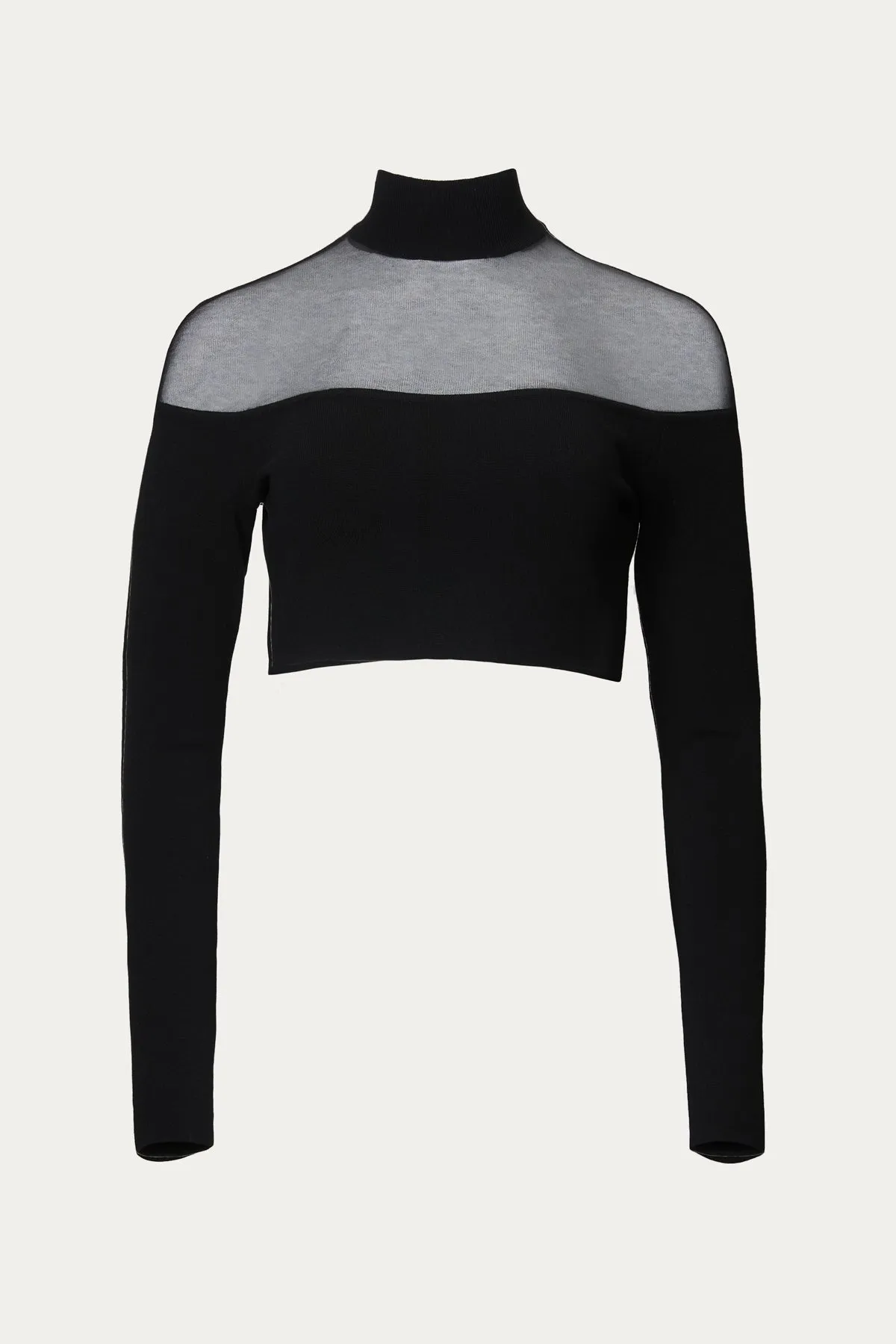 SHEER CROP KNIT TOP