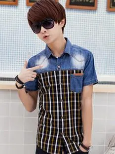 Short Sleeve Fashion Denim