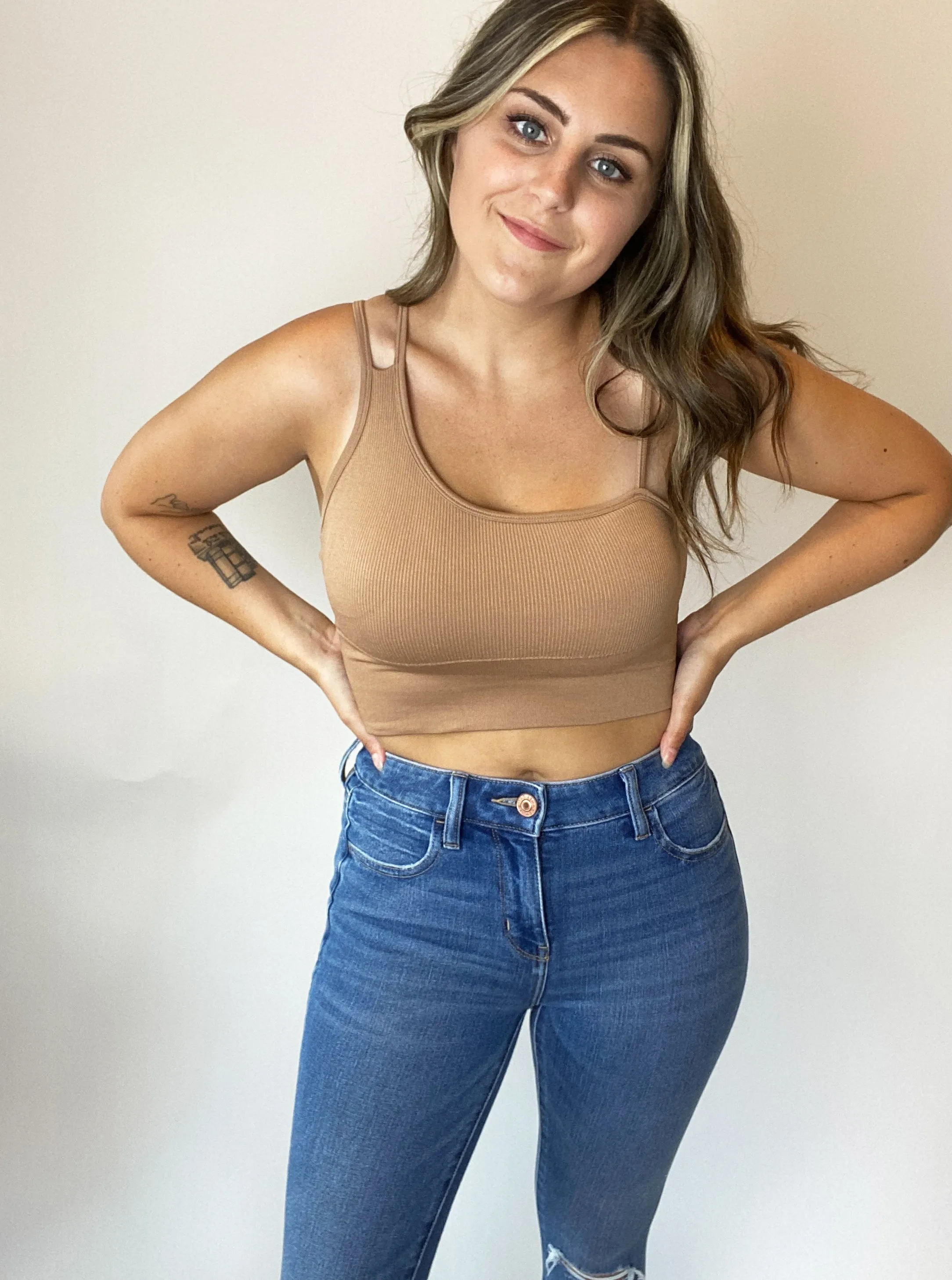 Shoulder Strap Crop Top