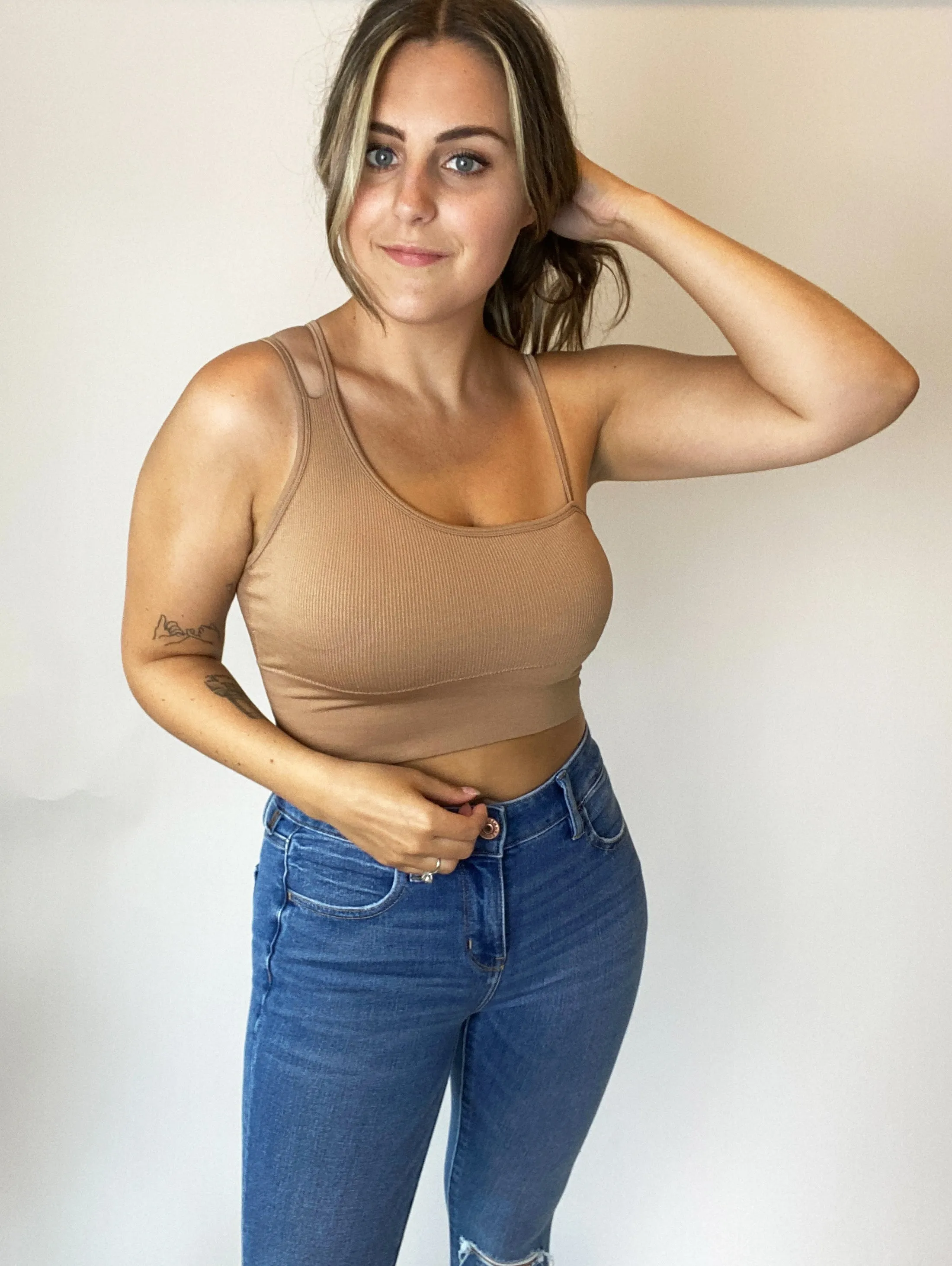 Shoulder Strap Crop Top