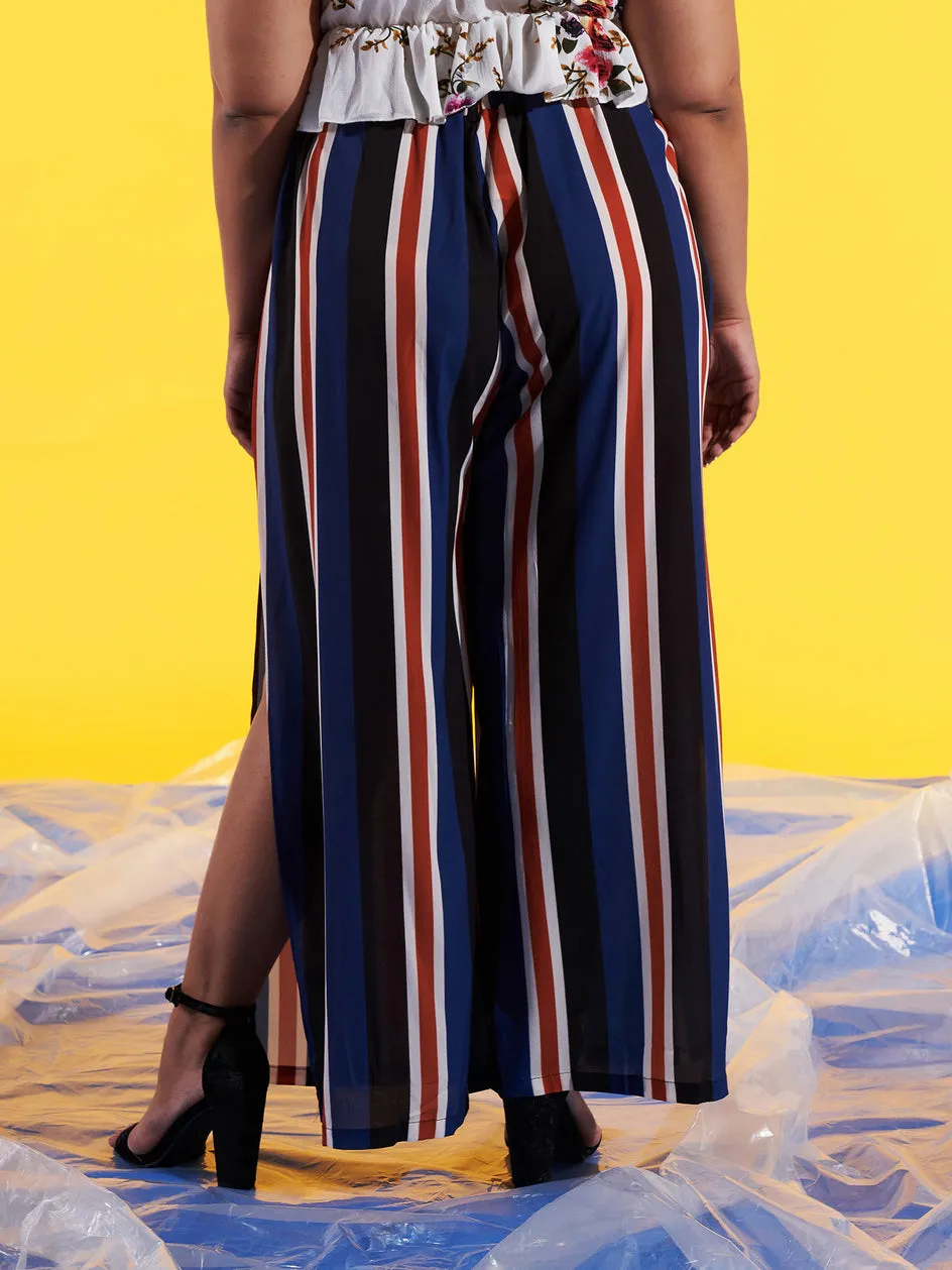 Side Slit Sexy Large Size Wide Leg Pants