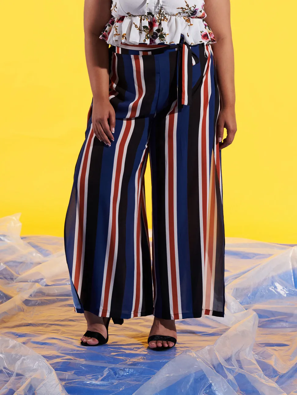 Side Slit Sexy Large Size Wide Leg Pants