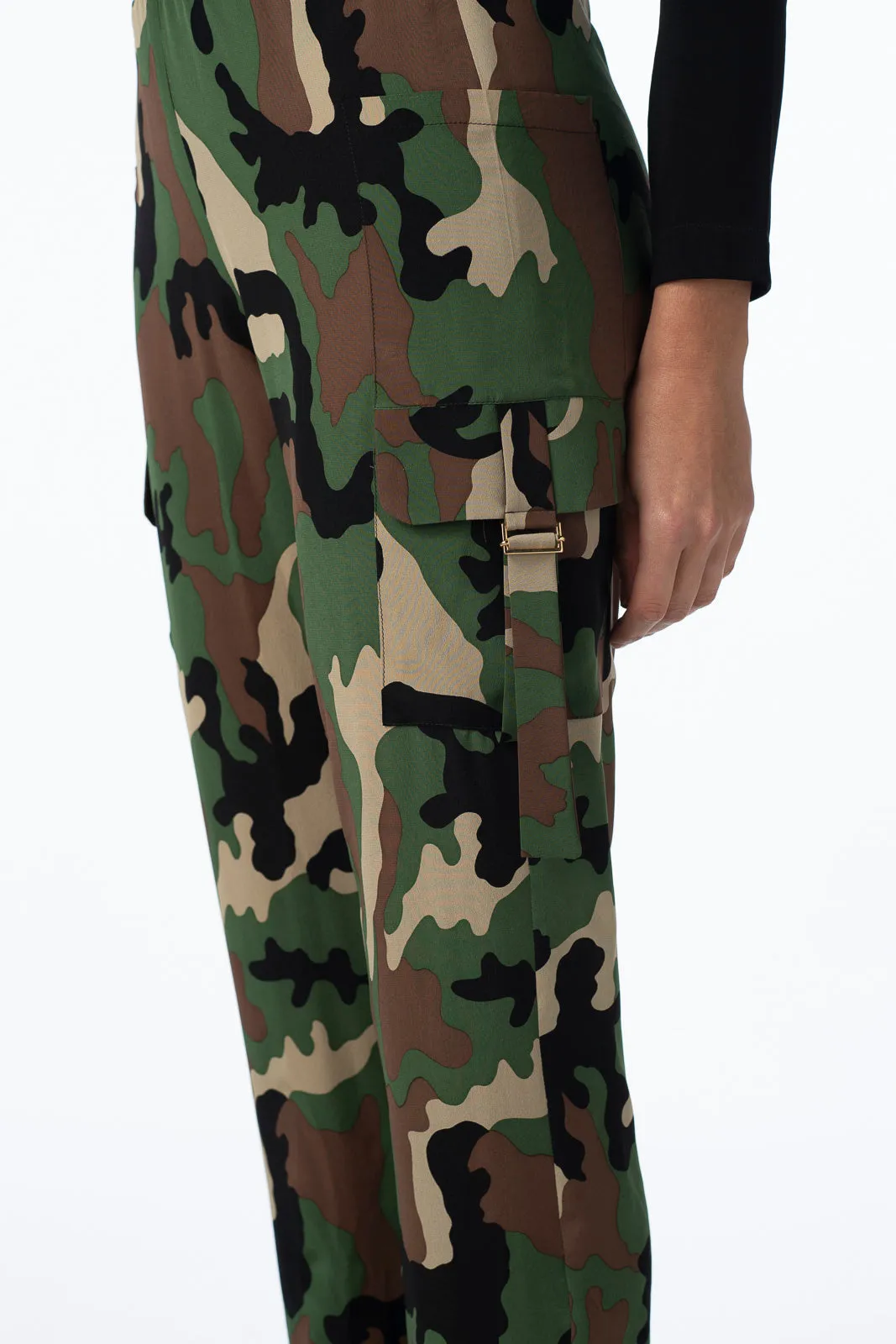 Silk Camouflage Cargos Pant