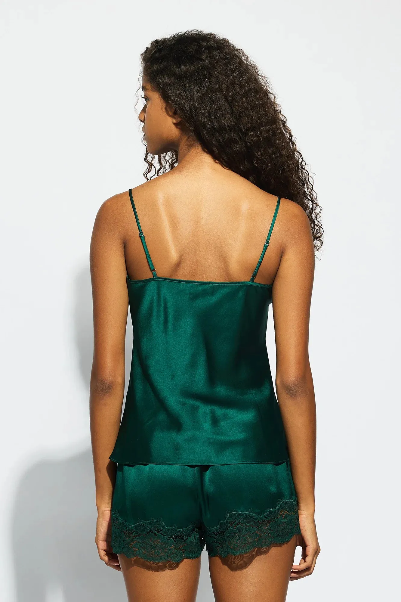 Silk Lace Cami - Emerald