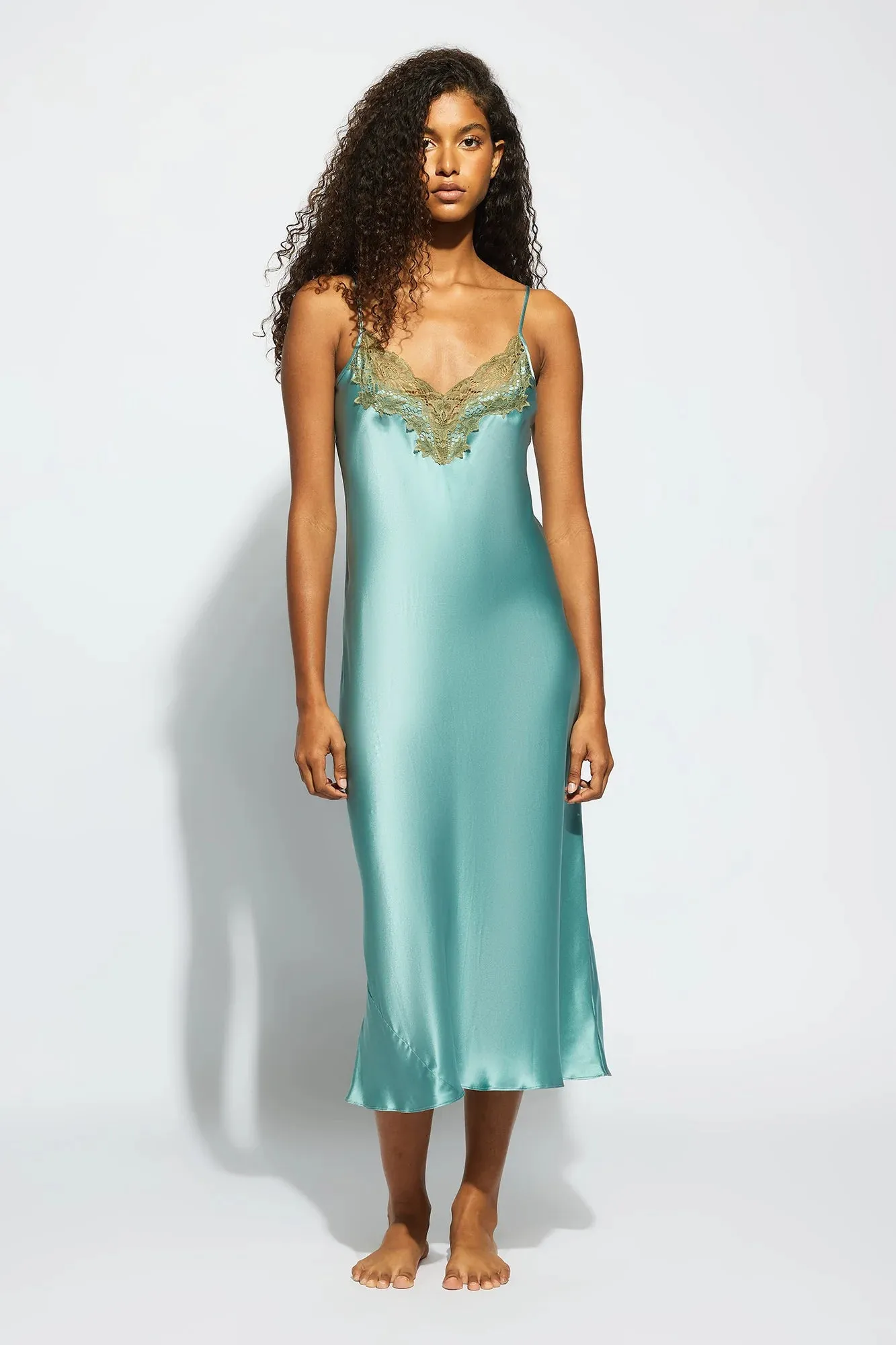 SILK LACE SLIP DRESS