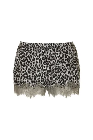 Silk Print Coco Lace Shorts