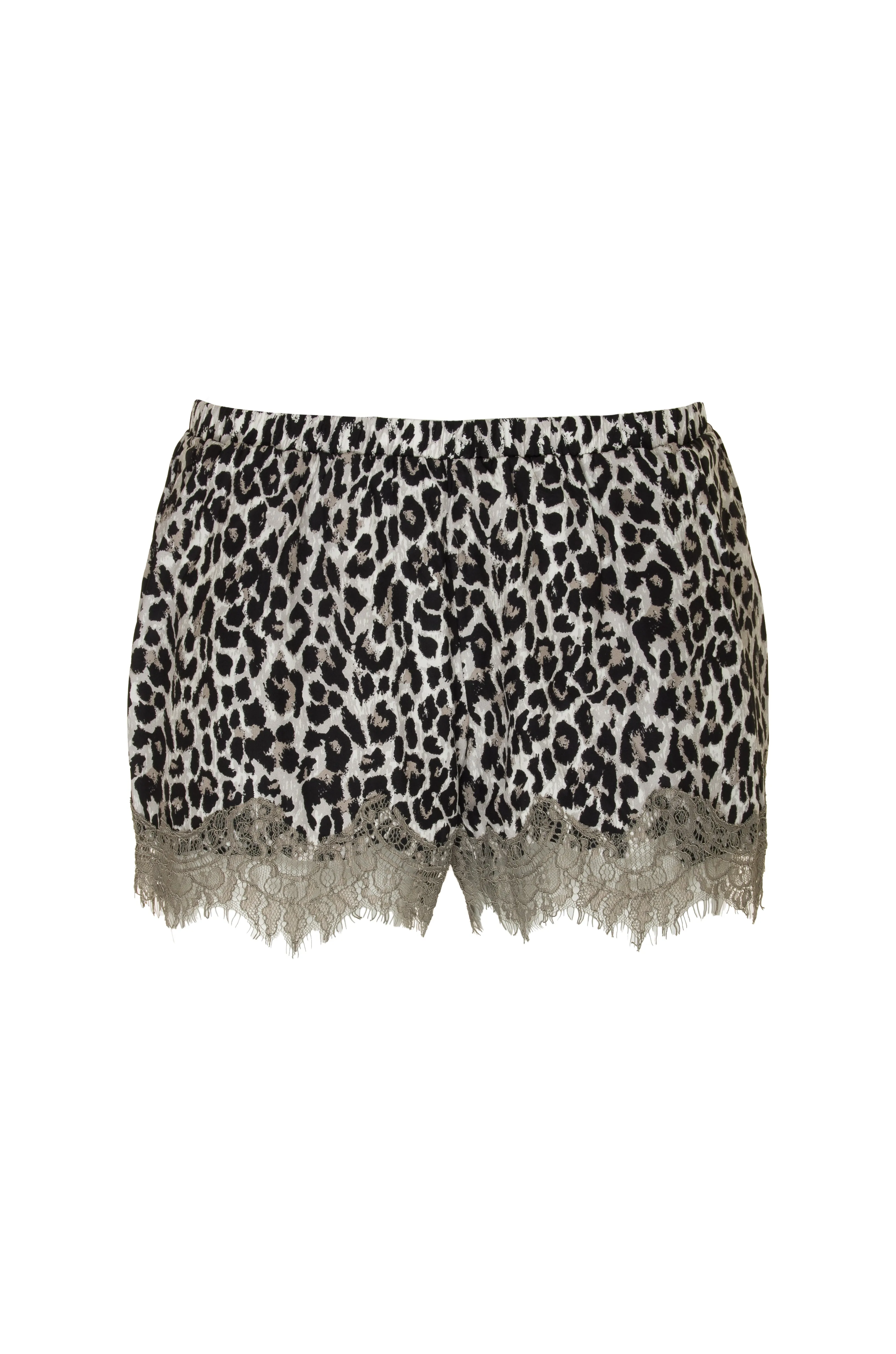 Silk Print Coco Lace Shorts