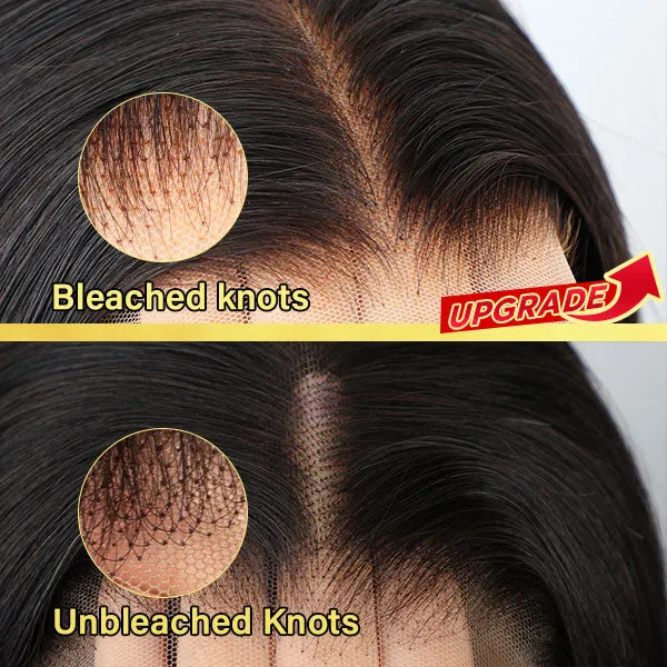 Silk Straight Pre Bleached Knots Lace Front Wigs 13x4 13x6 Lace Wigs 100% Human Hair