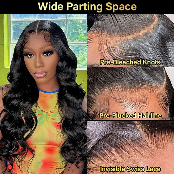 Silk Straight Pre Bleached Knots Lace Front Wigs 13x4 13x6 Lace Wigs 100% Human Hair