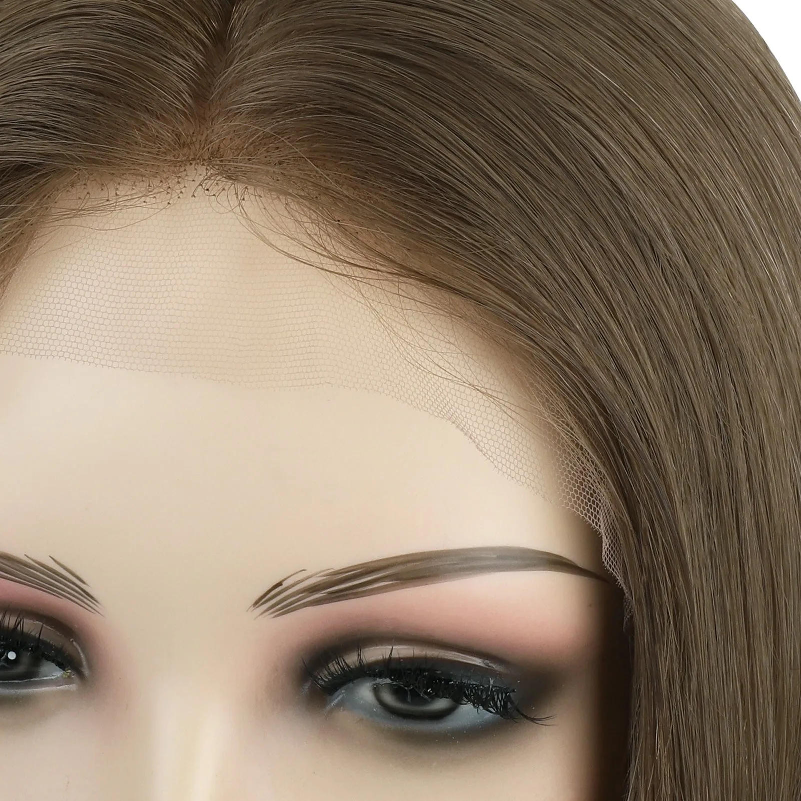 Silk Top Lace Front Wig 100% Virgin Human Hair Highlights Color 10/50#