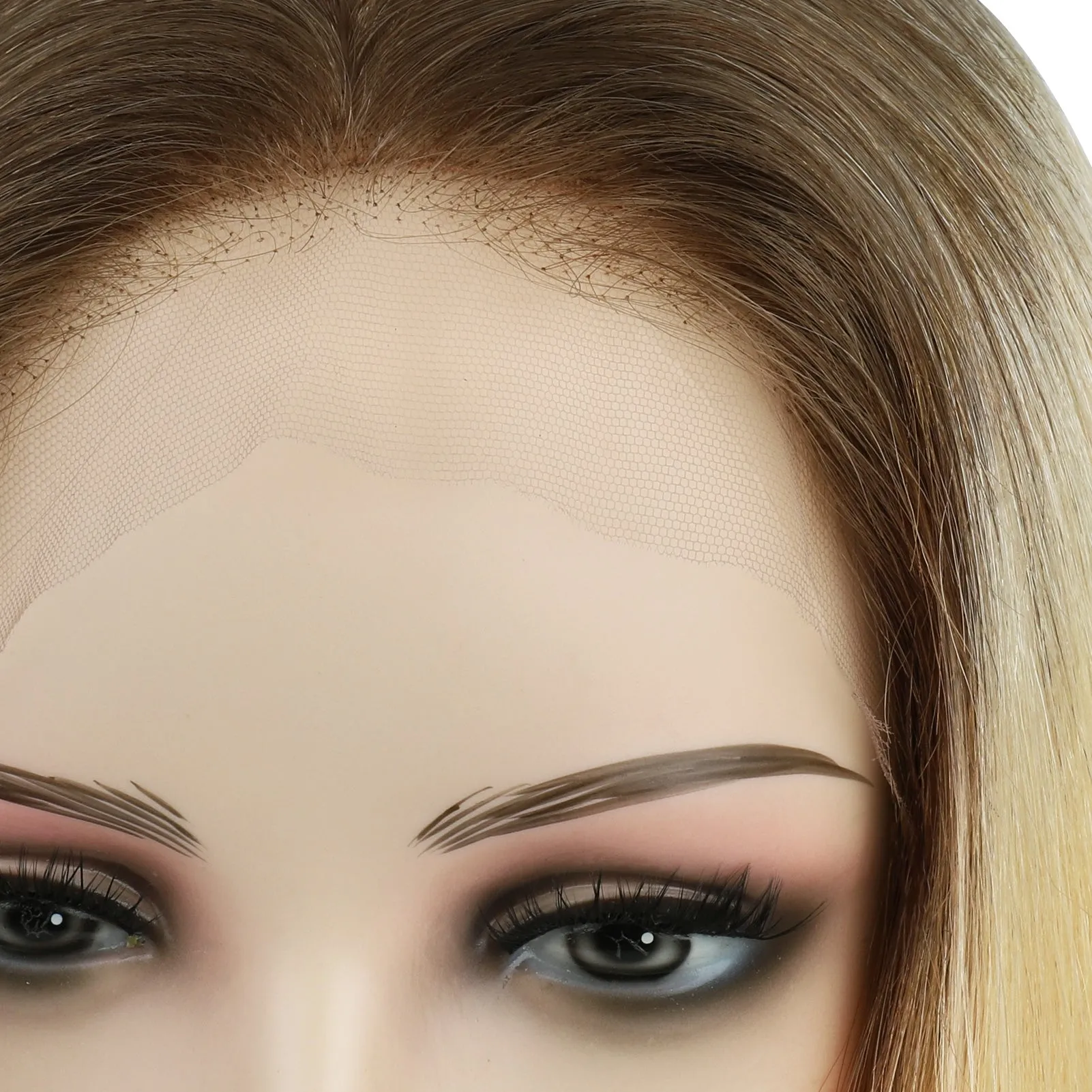Silk Top Lace Front Wig 100% Virgin Human Hair Ombre Color T4/60#