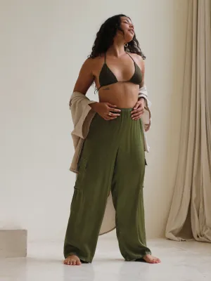 Silky Cargo Pants