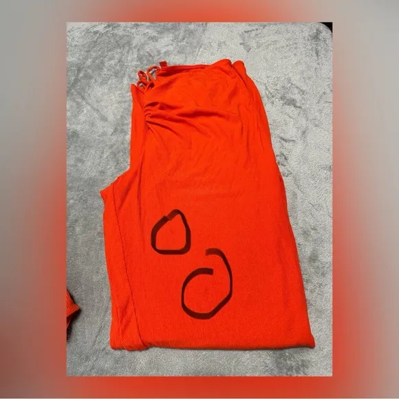 Skims Women’s Soft Lounge 3 Pc Set Sz 4X Fire Top Shorts Pants