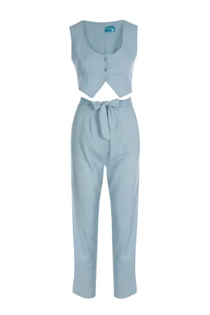 Sky - Linen waistcoat