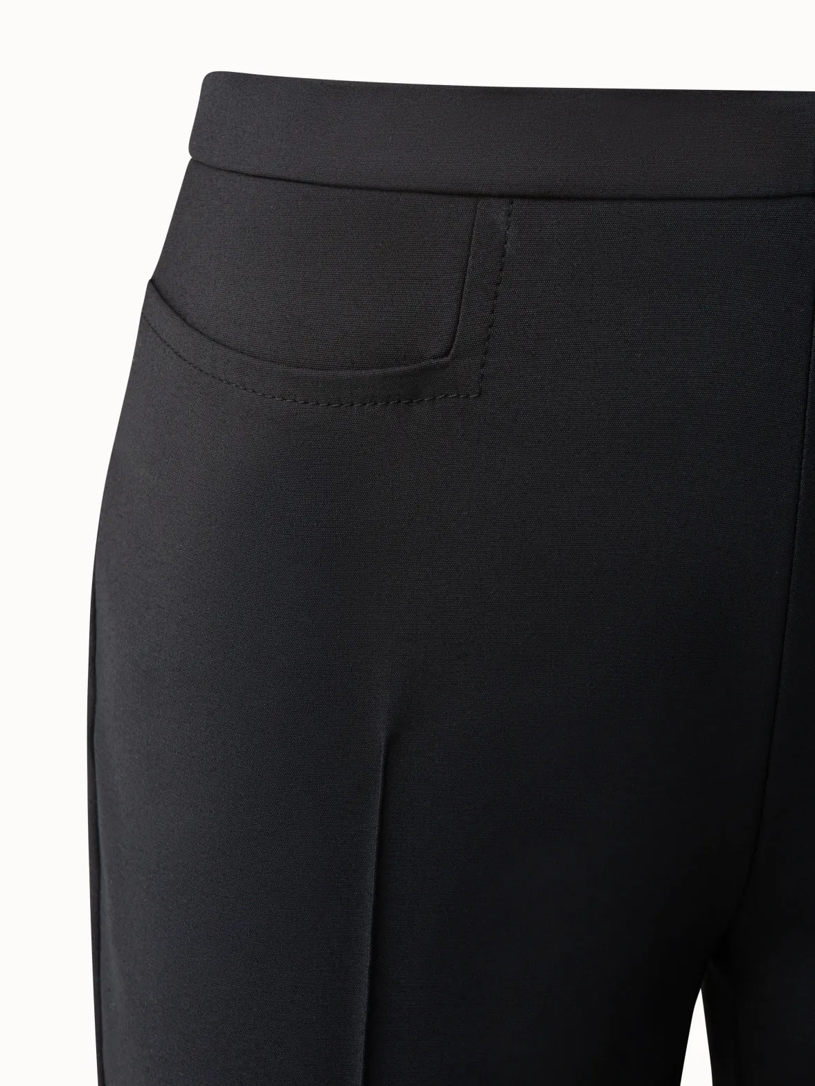 Slim Ankle-Length Cotton Techno Stretch Pants