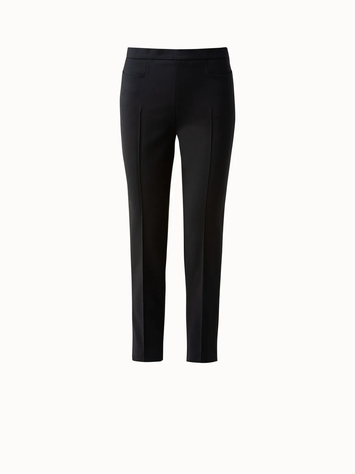 Slim Ankle-Length Cotton Techno Stretch Pants