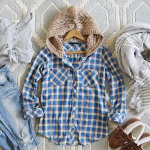 Snowy Canoe Plaid Top in Spruce