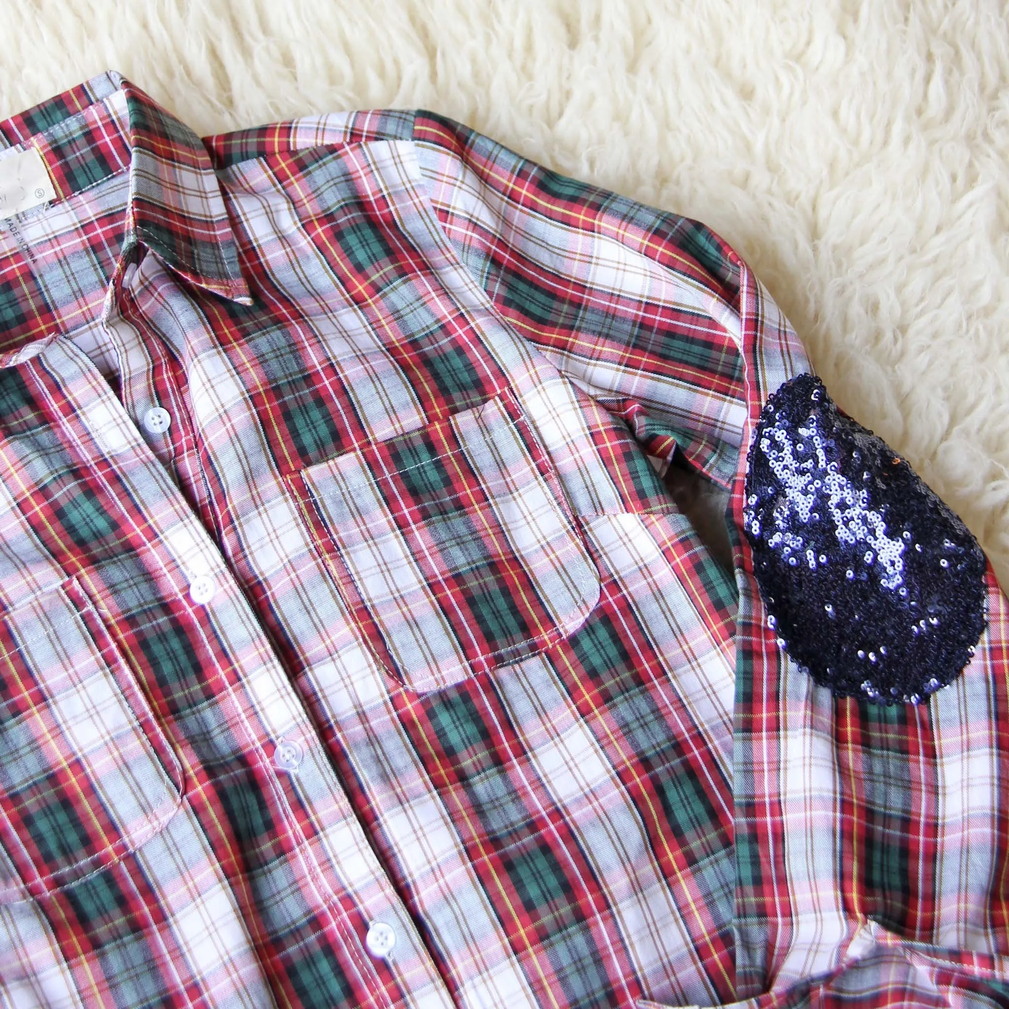 Snowy Plaid Shirt in Juniper