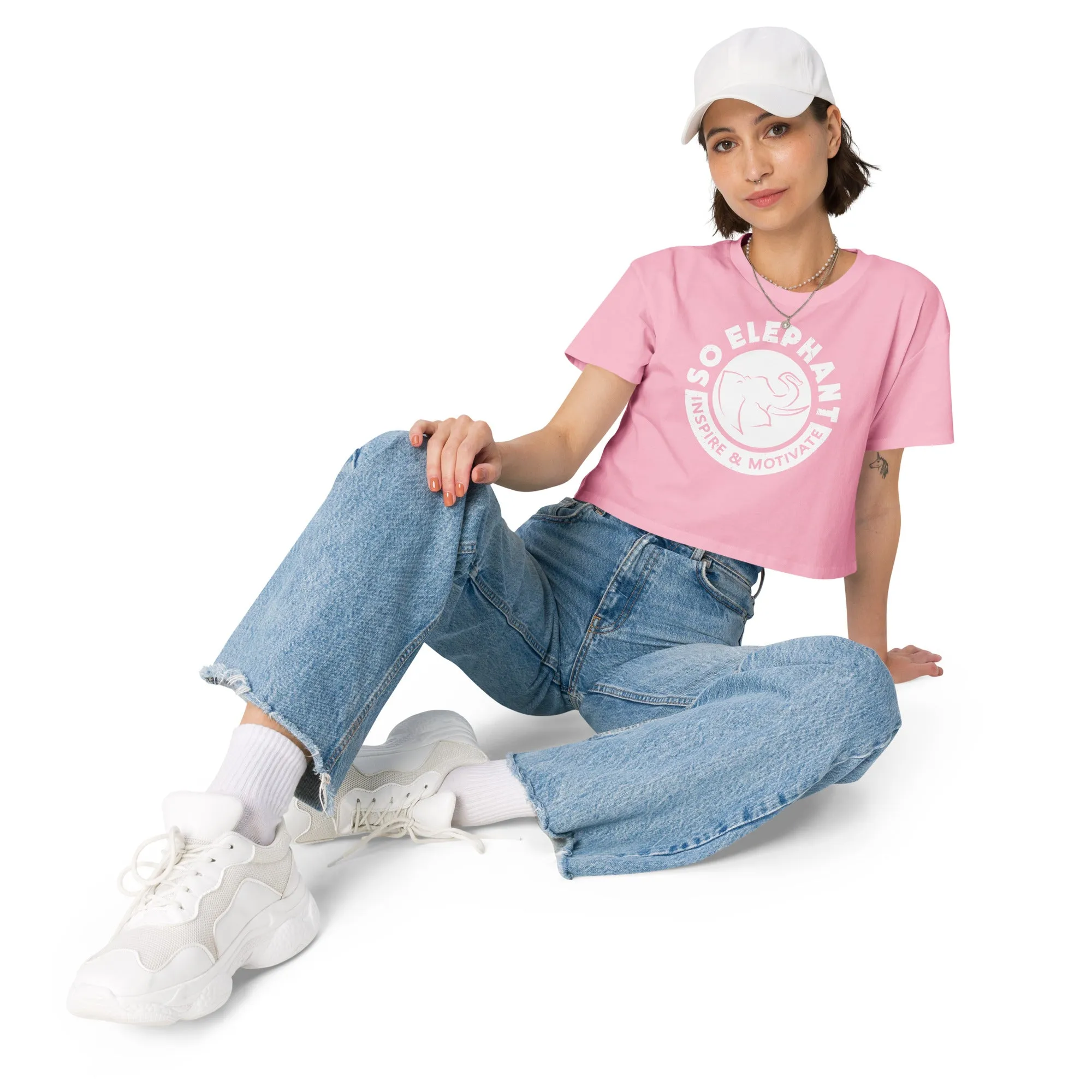 SO ELEPHANT WOMEN'S CROP TOP "INSPIRE & MOTIVATE"