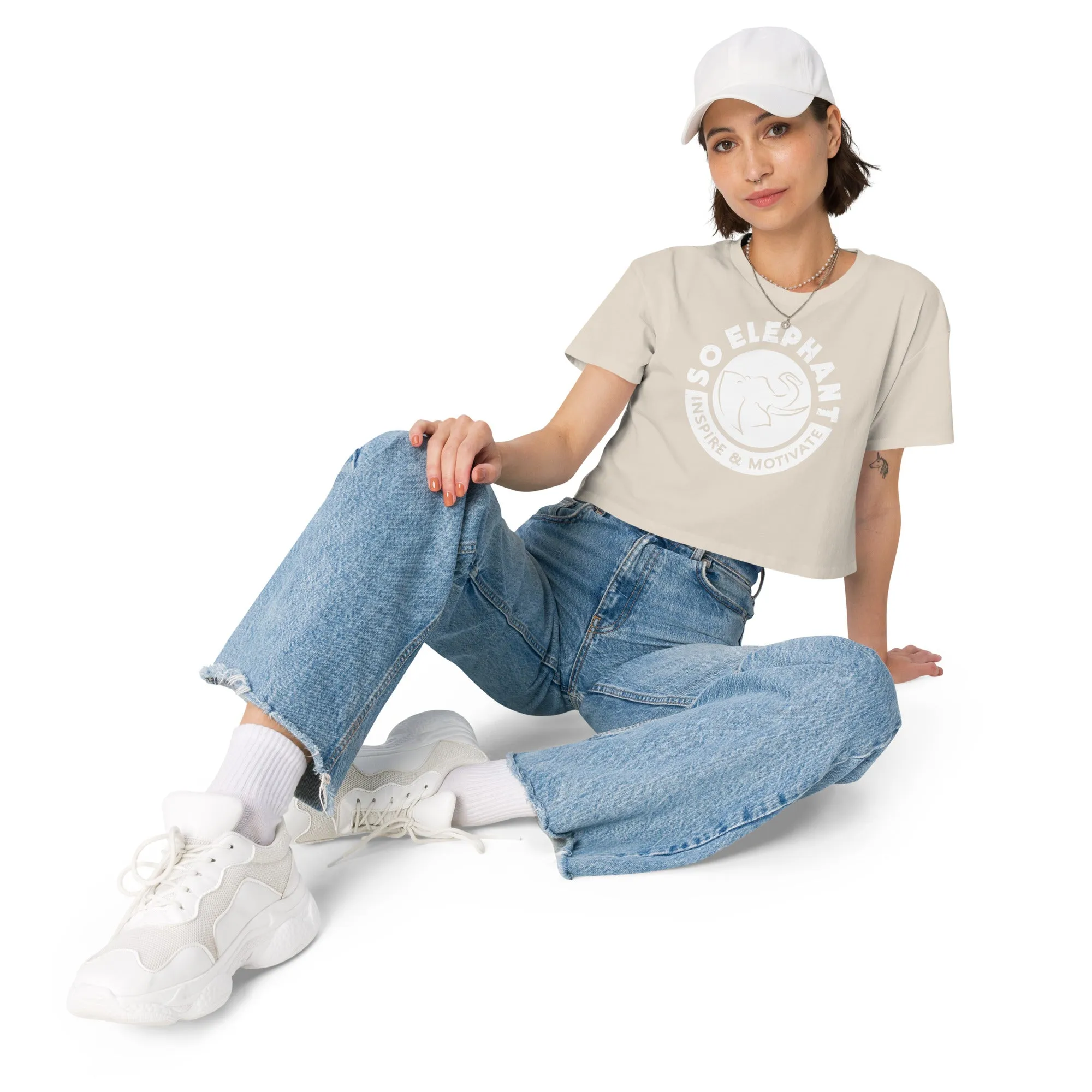 SO ELEPHANT WOMEN'S CROP TOP "INSPIRE & MOTIVATE"