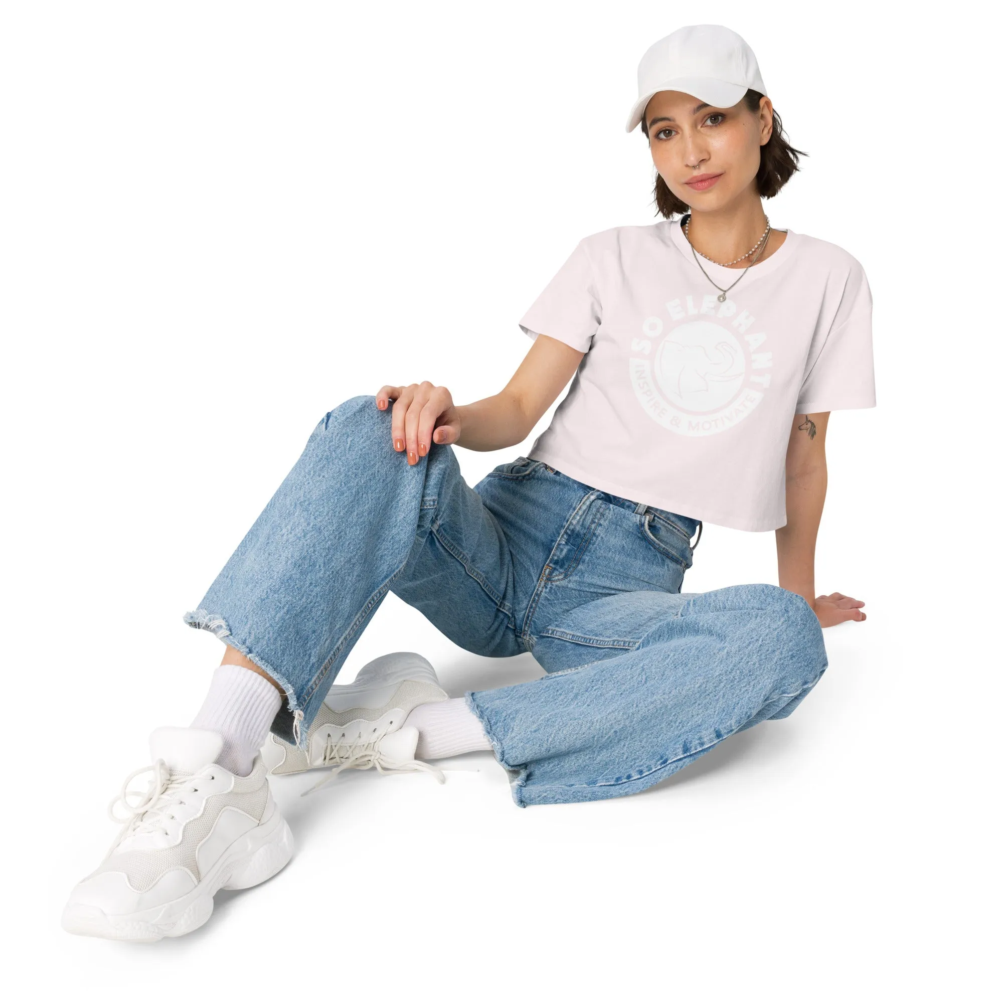 SO ELEPHANT WOMEN'S CROP TOP "INSPIRE & MOTIVATE"