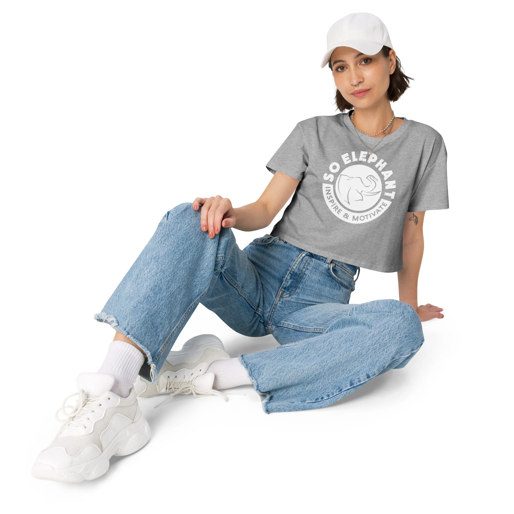 SO ELEPHANT WOMEN'S CROP TOP "INSPIRE & MOTIVATE"